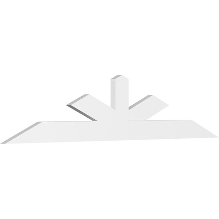 Ekena Millwork Saratoga Architectural Grade PVC Gable Bracket, 96"W x 20"H x 2"D x 6"F, 5/12 Pitch GBP096X20X0206SAR00